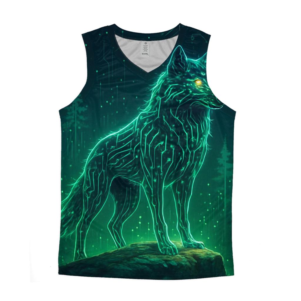 Forest Circuit Alpha Wolf stylish racerback tanks