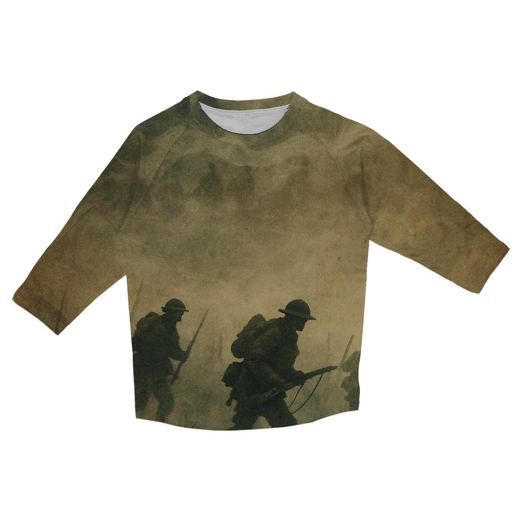 Echoes In The Battlefield Smoke designer 3/4 sleeve blouses