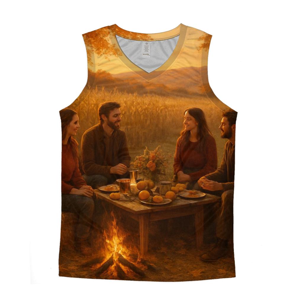 Cornfield Sunset Gratitude Circle custom tank tops