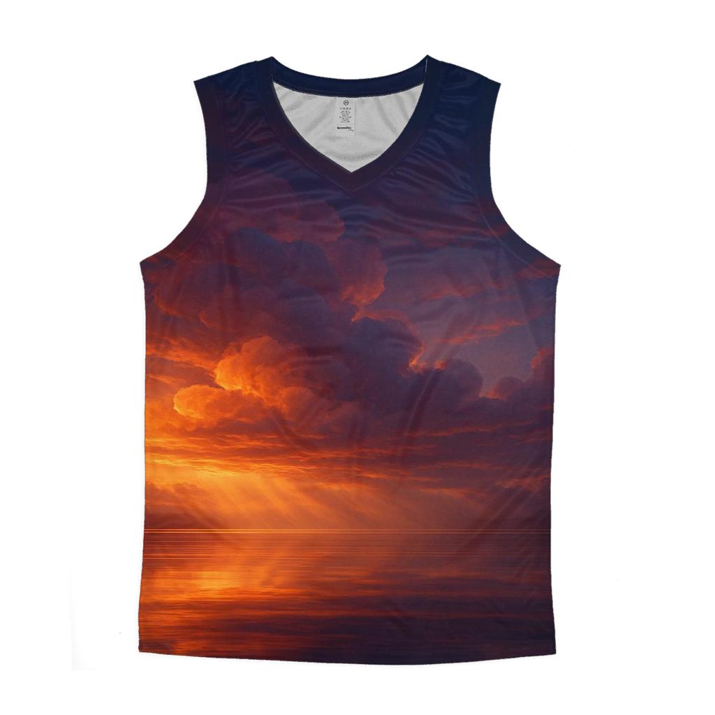 River Of Ember Clouds stylish racerback tanks