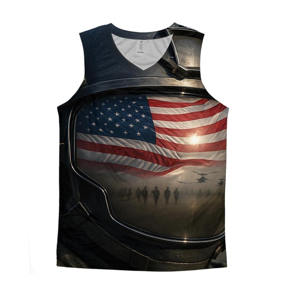 Liberty Reflected In Steel sports performance tank tops
