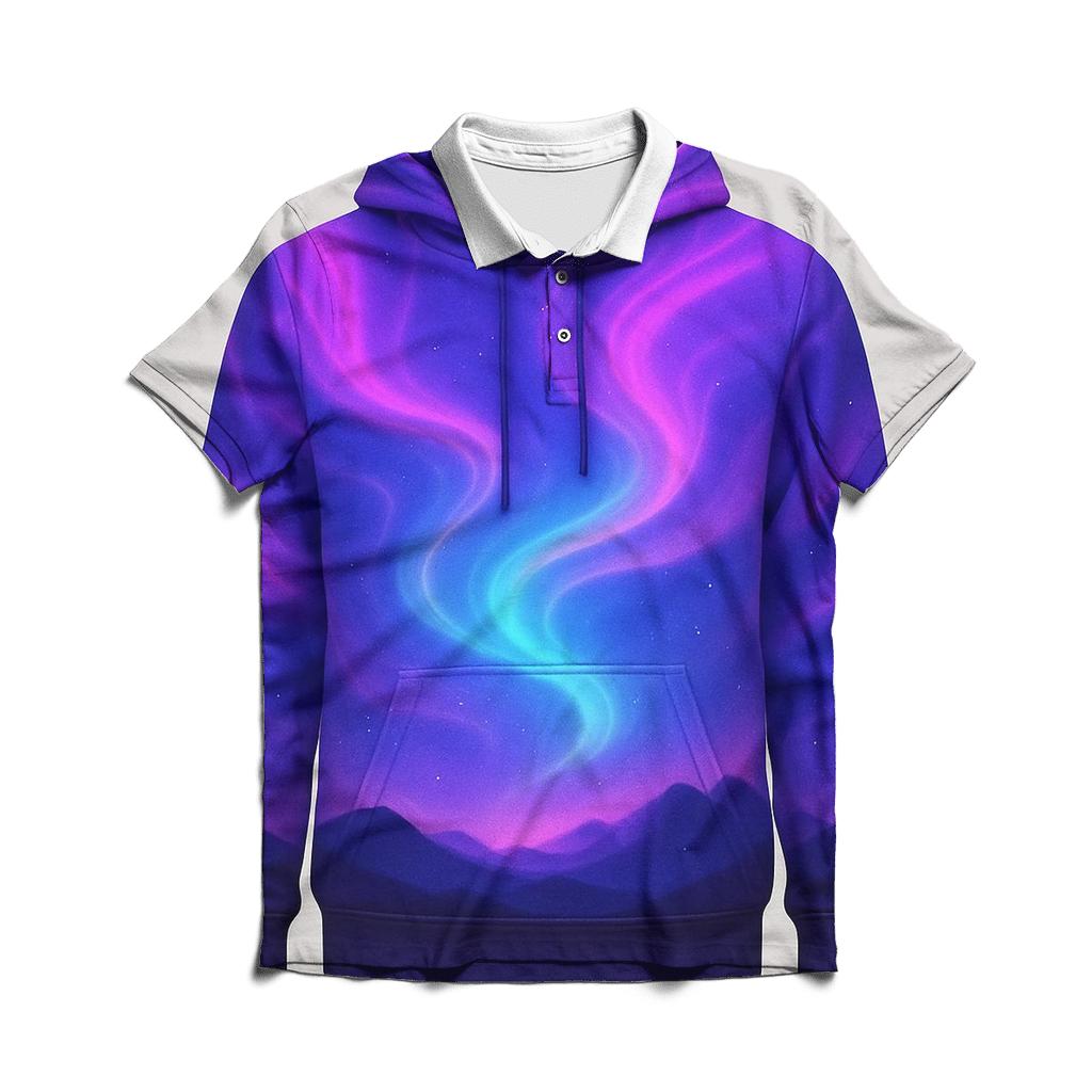 Prismatic Aurora Drift casual sports polo shirts