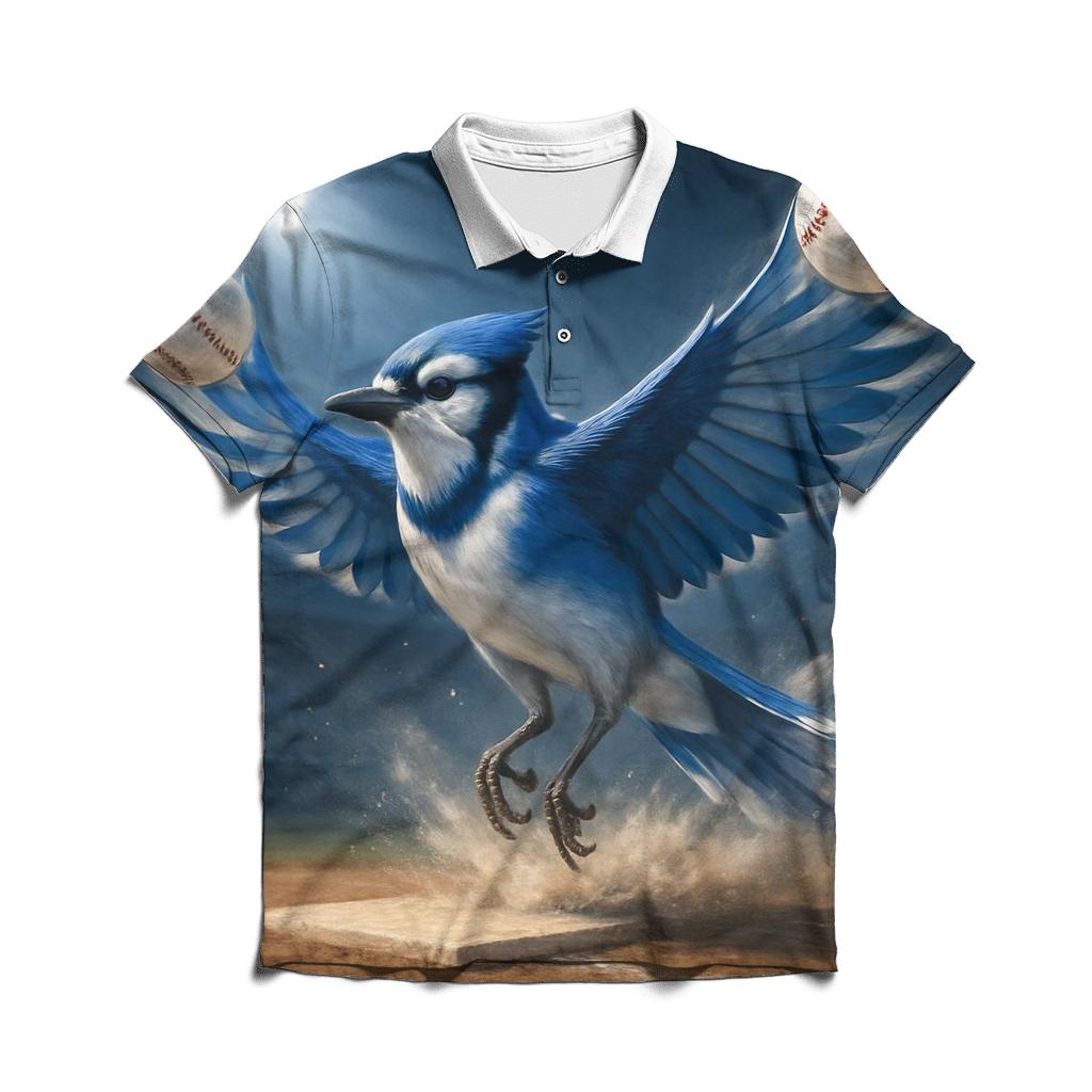 Sky Surge Blue Jays Diamond Flight branded logo polo shirts