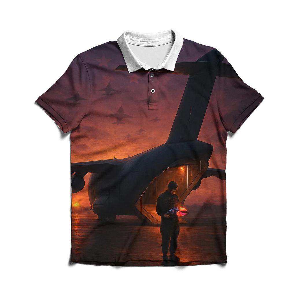 Last Light On The Ramp custom polo shirts