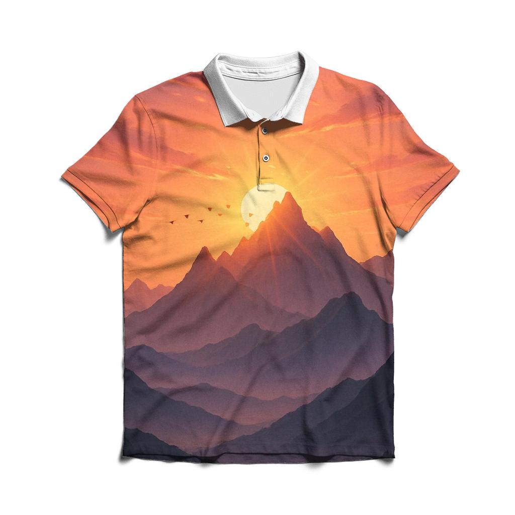 Peaks Of The Last Light casual sports polo shirts