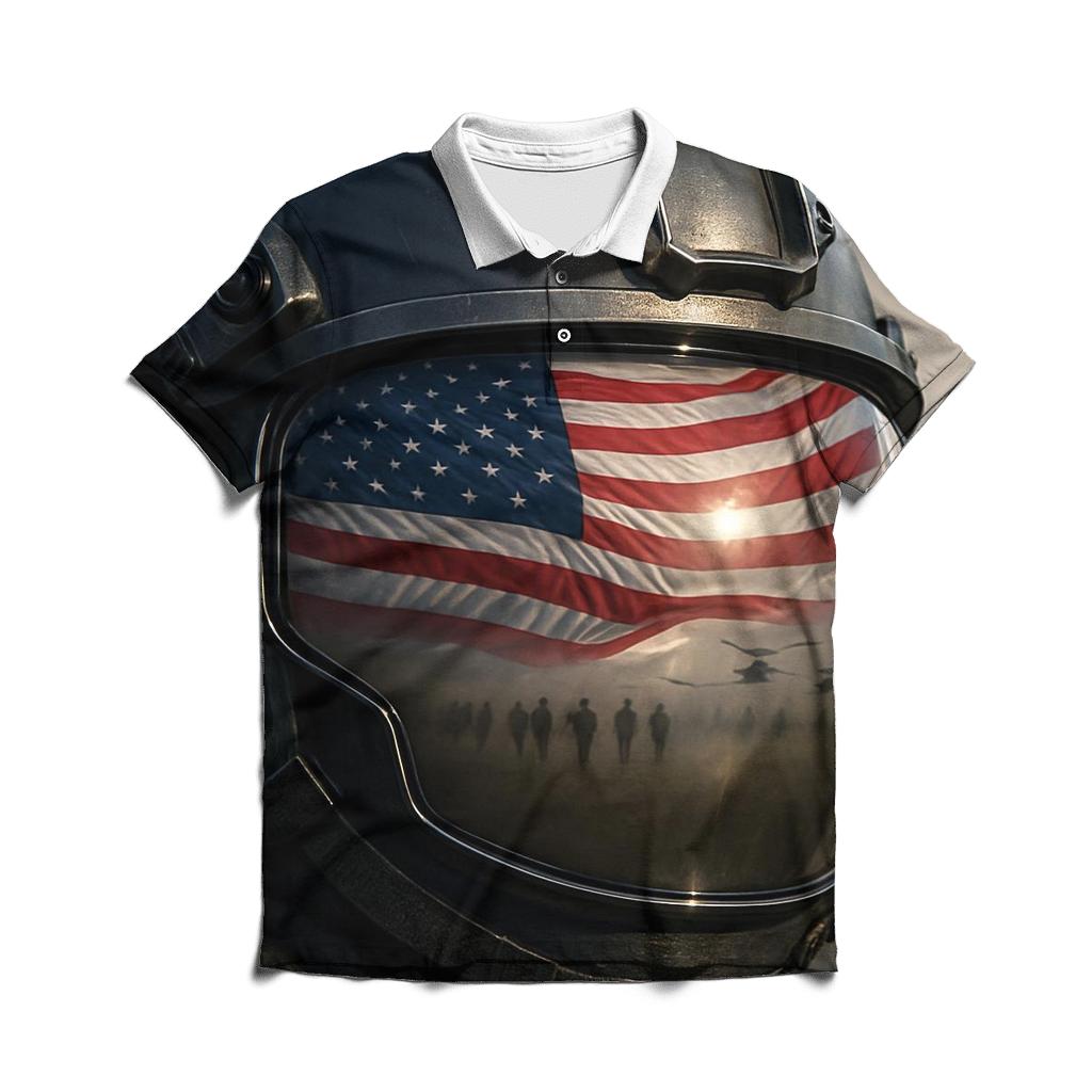 Liberty Reflected In Steel stylish collar polo tees