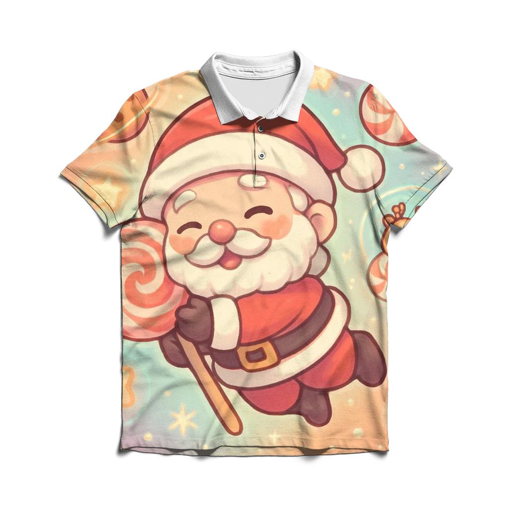 Candy Cosmos Chibi Santa classic pique polos