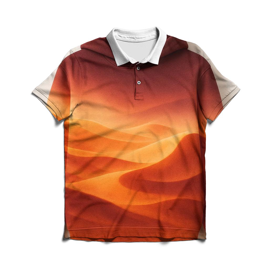 Radiant Gradient Sand Dunes casual sports polo shirts
