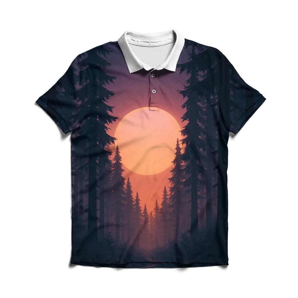 Forest Lantern Sundrop stylish collar polo tees