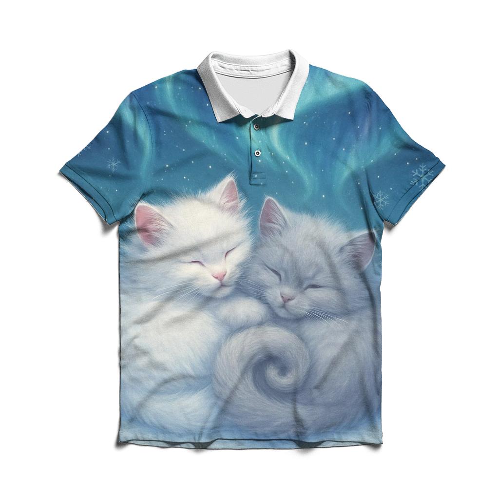 Aurora Snowfield Dream Cats casual sports polo shirts
