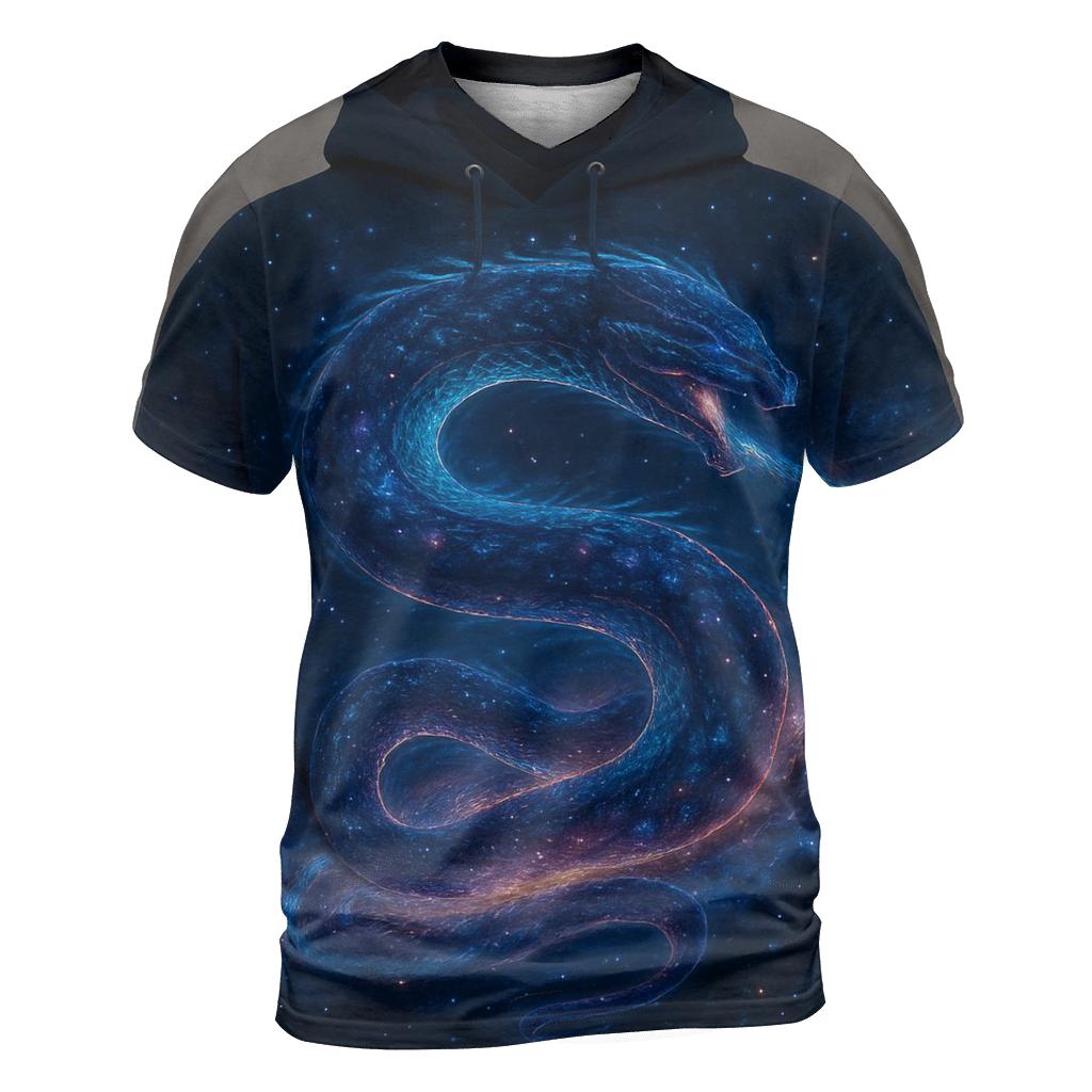 Chrono Spiral Galaxy Serpent designer pattern shirts