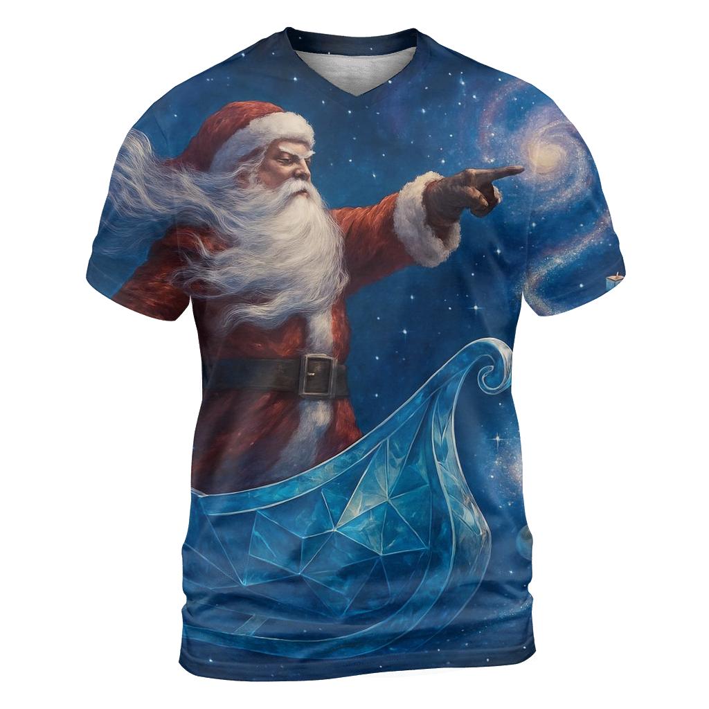 Galactic Starlight Captain Santa trendy printed shirt styles