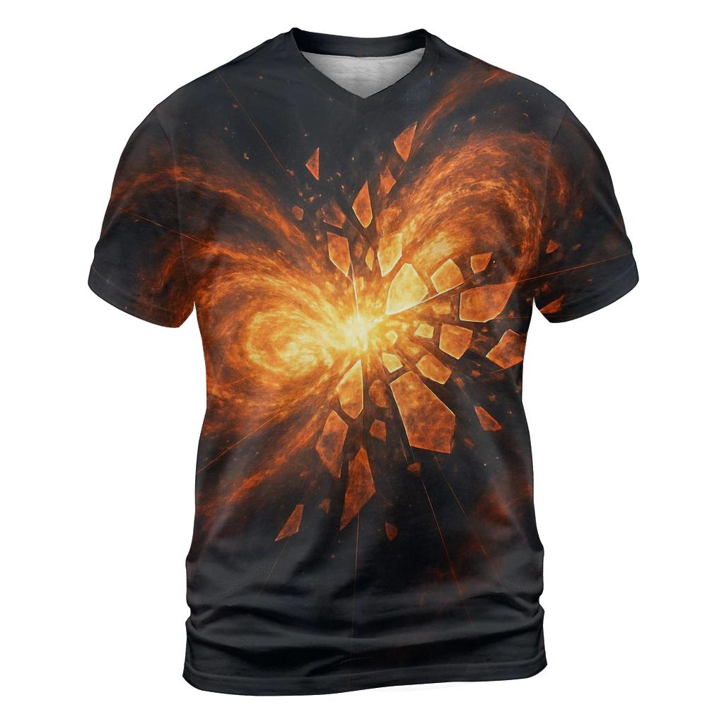 Fractured Halo Of The Twin Galaxies unique graphic print tees