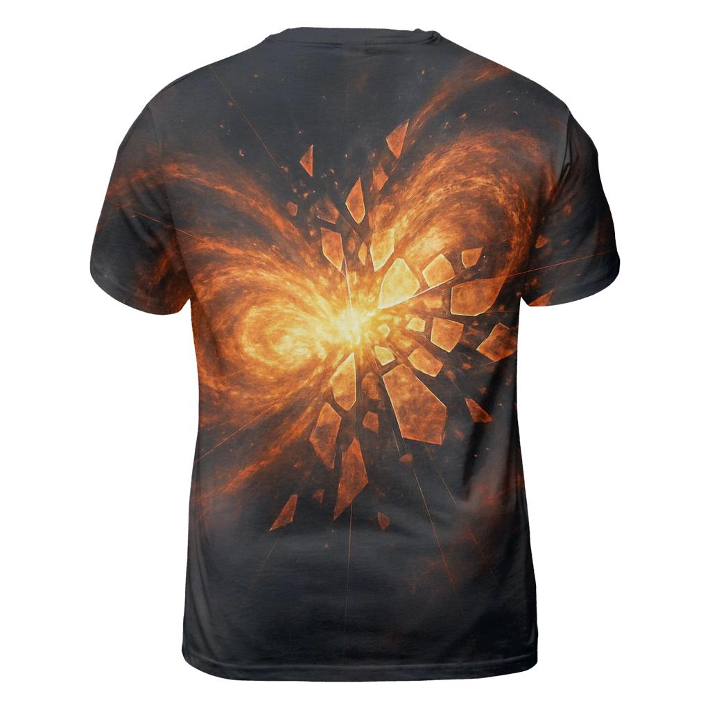 Fractured Halo Of The Twin Galaxies unique graphic print tees