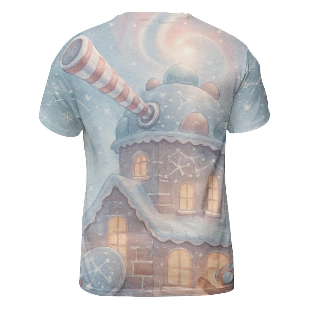 Nebula Gingerbread Observatory statement graphic shirts