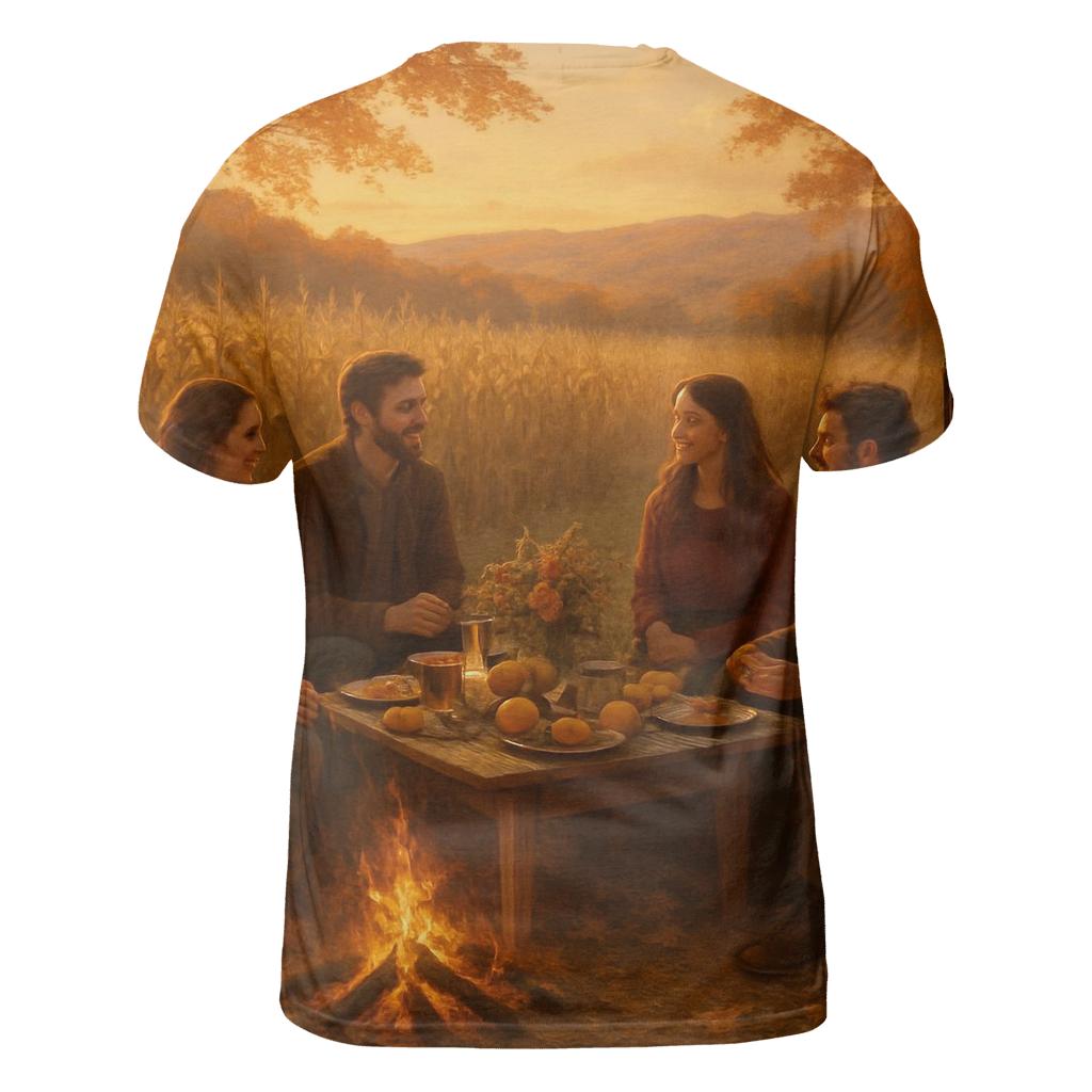 Cornfield Sunset Gratitude Circle artistic all-over print tops