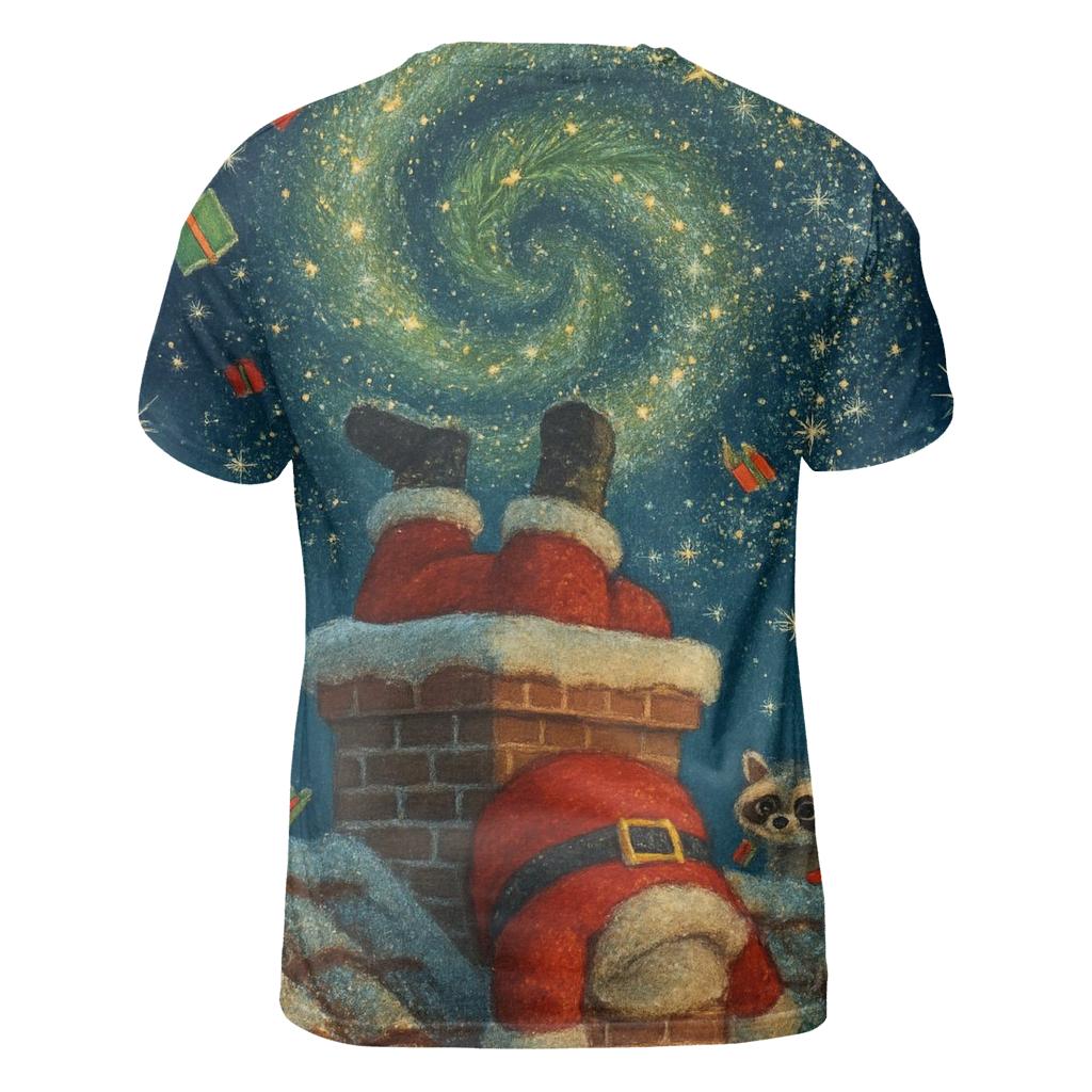 Starry Chimney Mishap On The Rooftop artistic all-over print tops