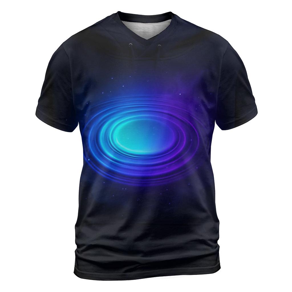 Cosmic Ripple Gradient Pool artistic all-over print tops
