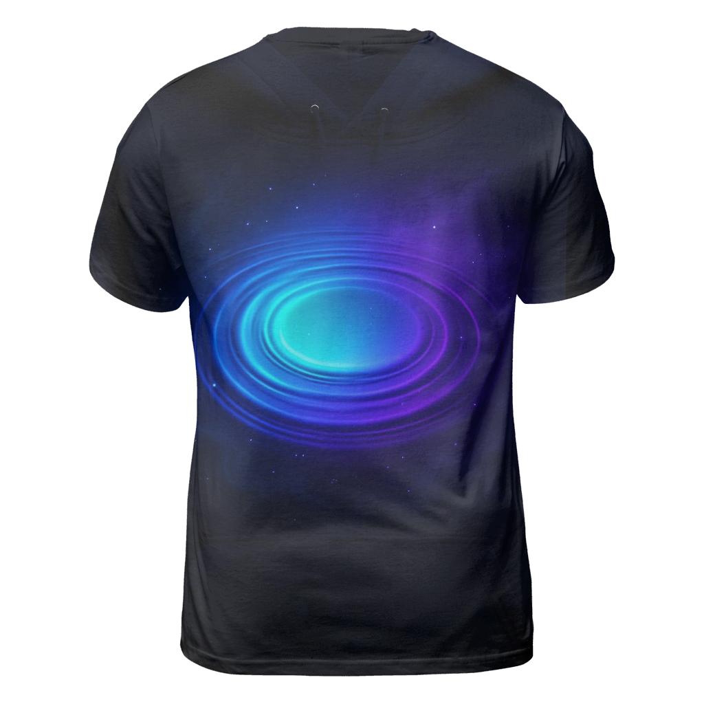 Cosmic Ripple Gradient Pool artistic all-over print tops