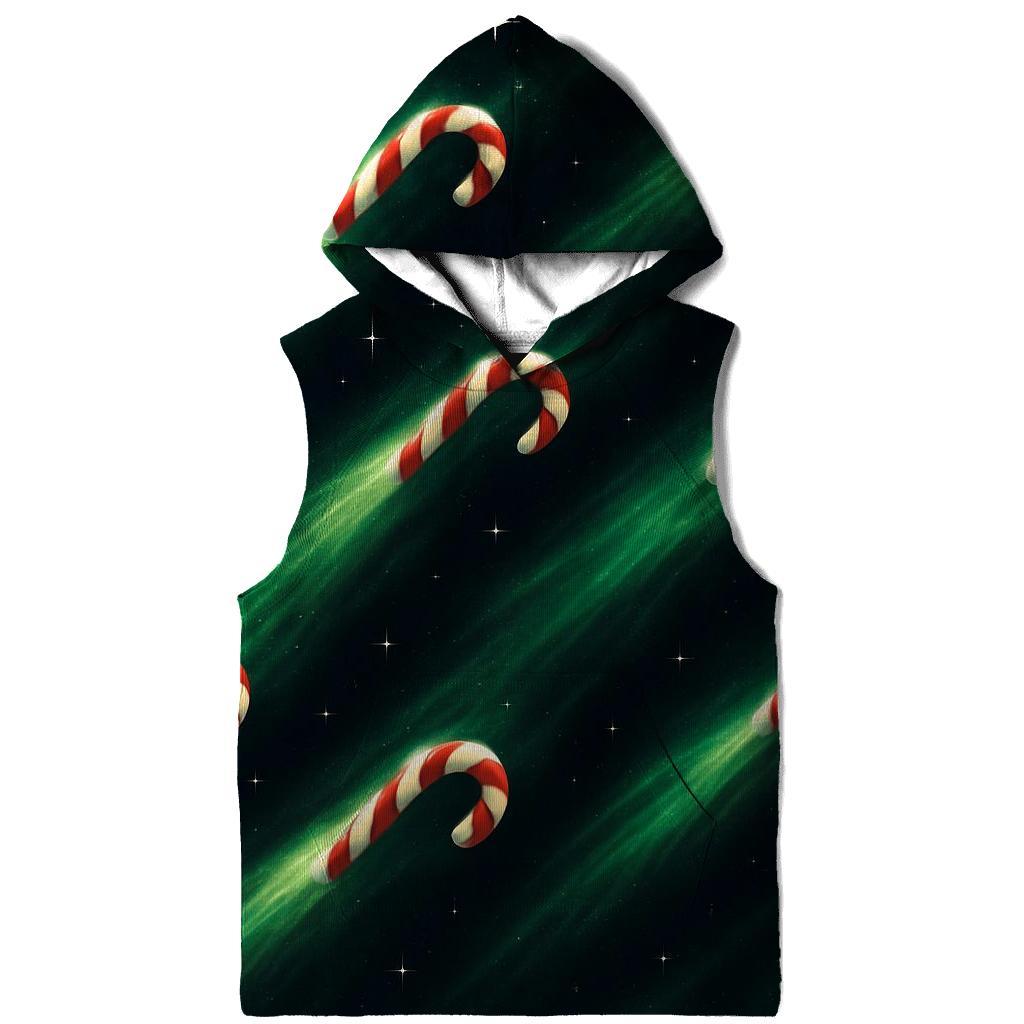 Candy Cane Comet Diagonal Wave printed hoodies