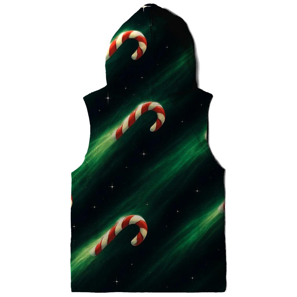 Candy Cane Comet Diagonal Wave printed hoodies
