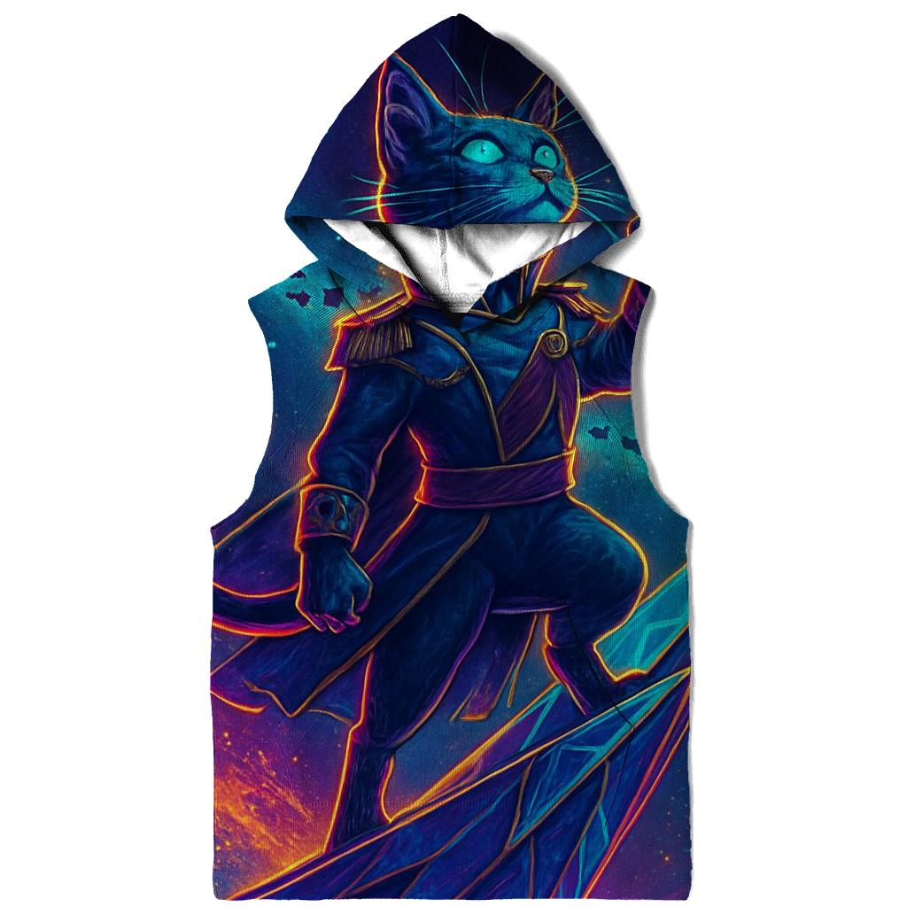 Solar Sail Space Cat Admiral printed hoodies