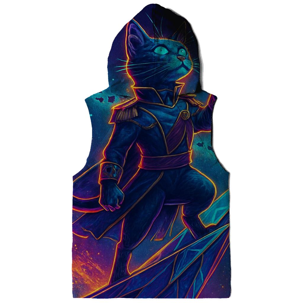 Solar Sail Space Cat Admiral printed hoodies