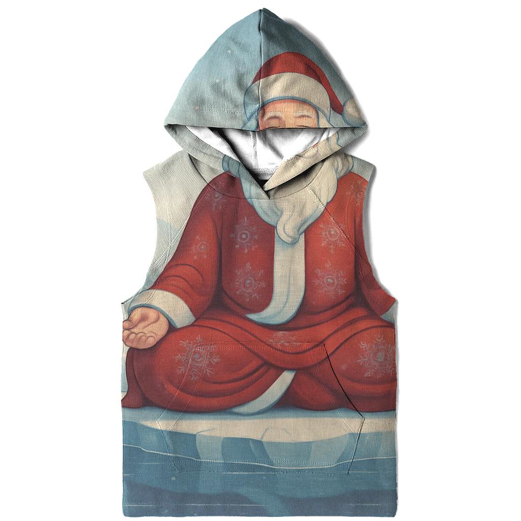 Snow Lotus Meditation Santa custom hoodies