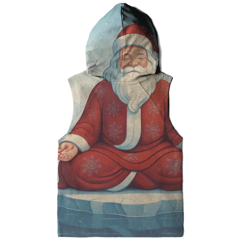 Snow Lotus Meditation Santa custom hoodies