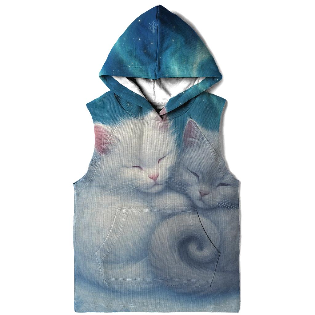 Aurora Snowfield Dream Cats lightweight hoodies