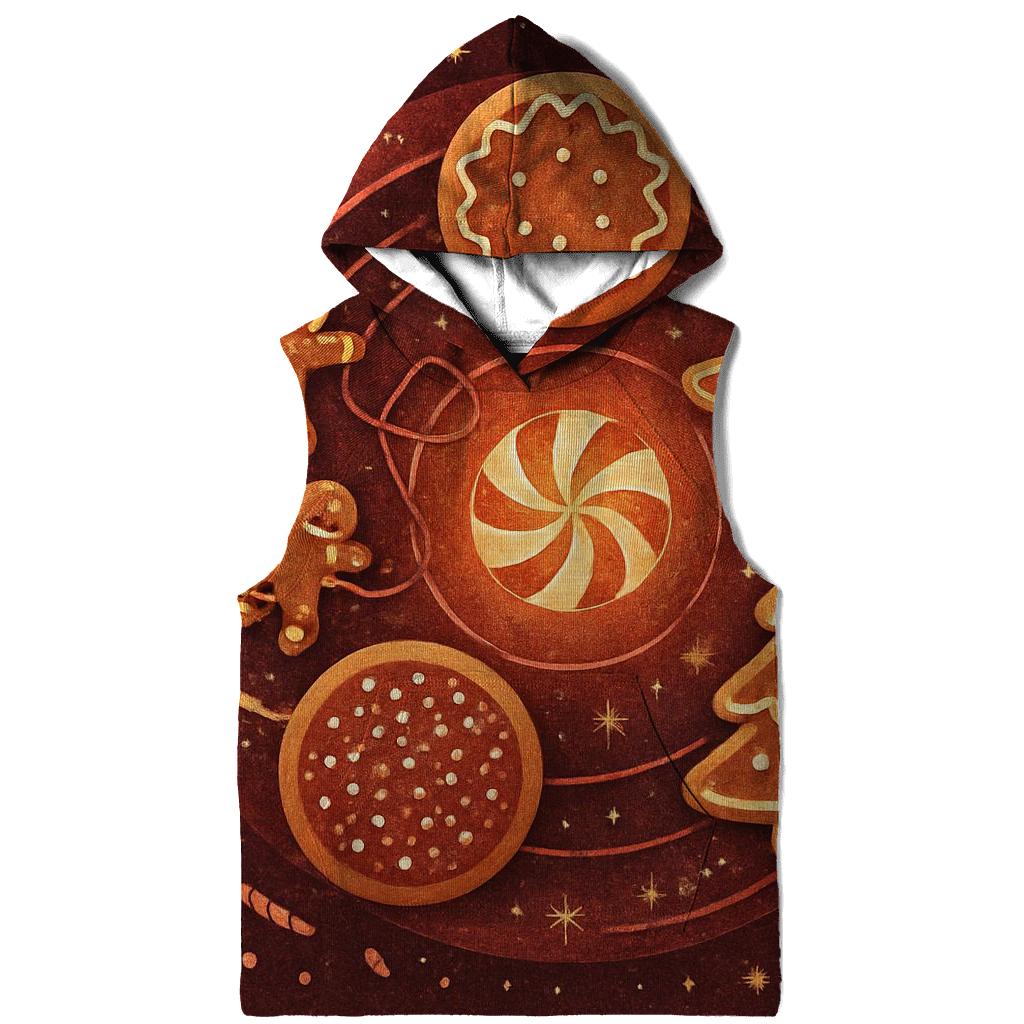 Orbiting Christmas Cookies Carousel printed hoodies