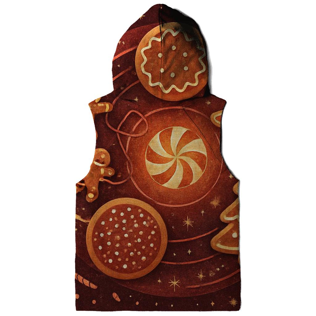 Orbiting Christmas Cookies Carousel printed hoodies