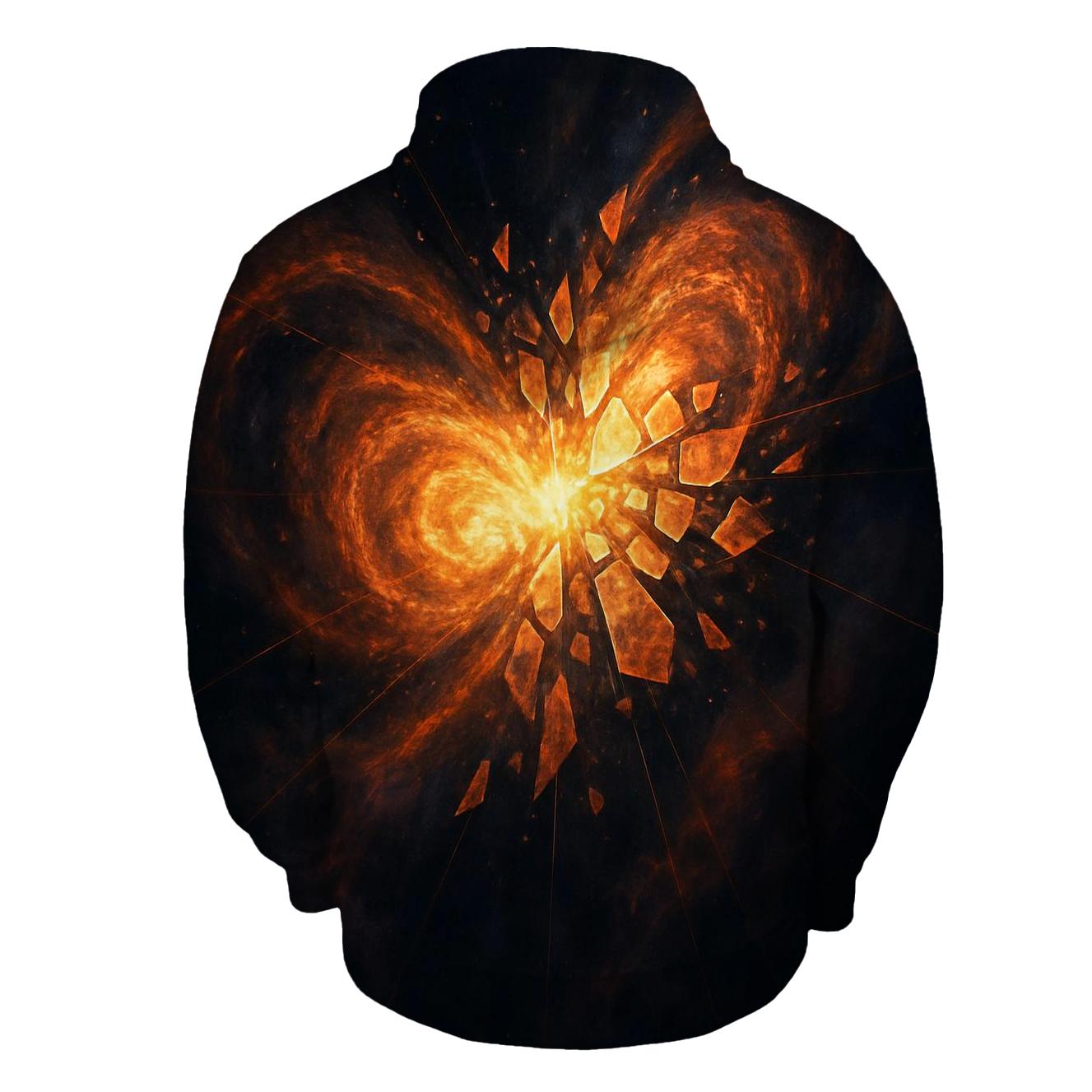 Fractured Halo Of The Twin Galaxies embroidered hoodies