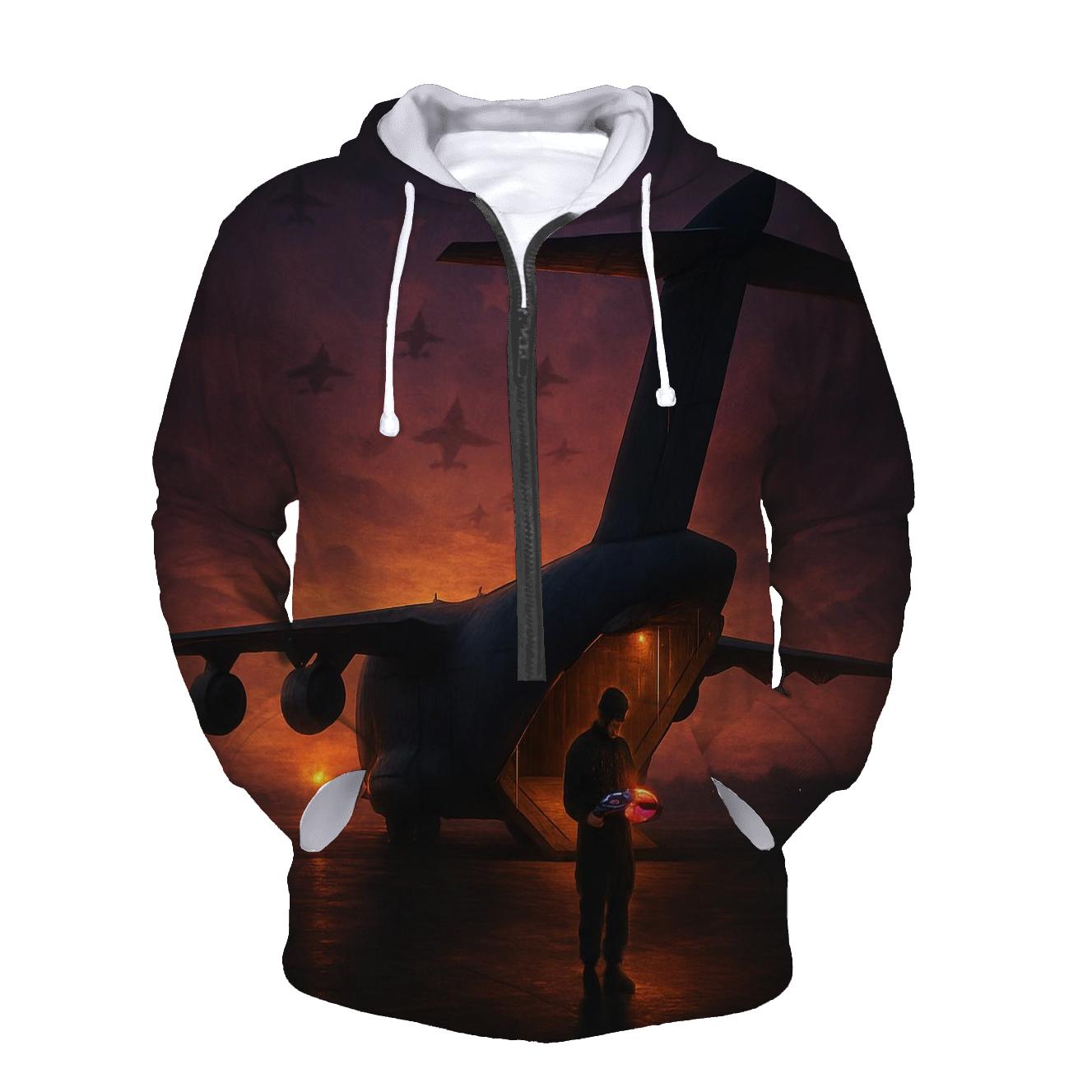 Last Light On The Ramp zip-up hoodies