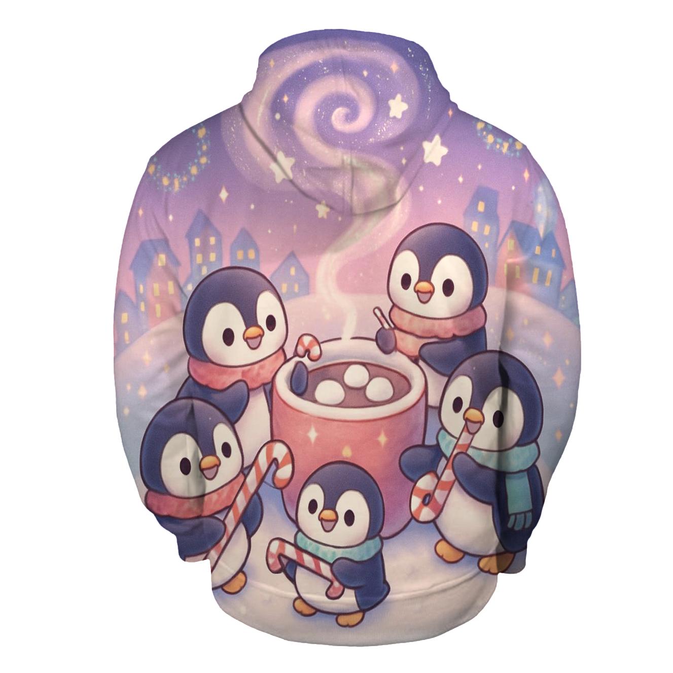Galaxy Cocoa With Polar Penguin Band hoodies fashion