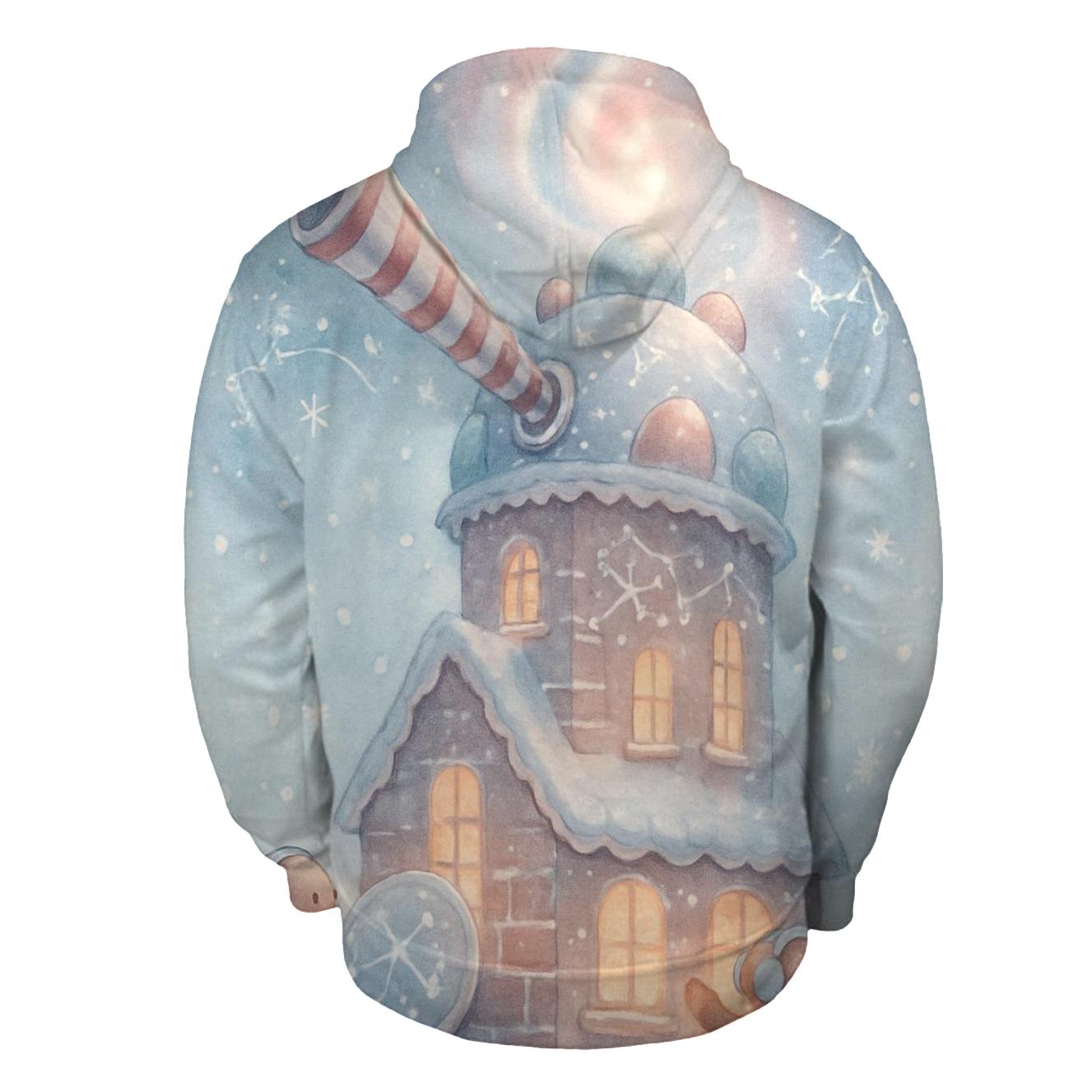 Nebula Gingerbread Observatory zip-up hoodies