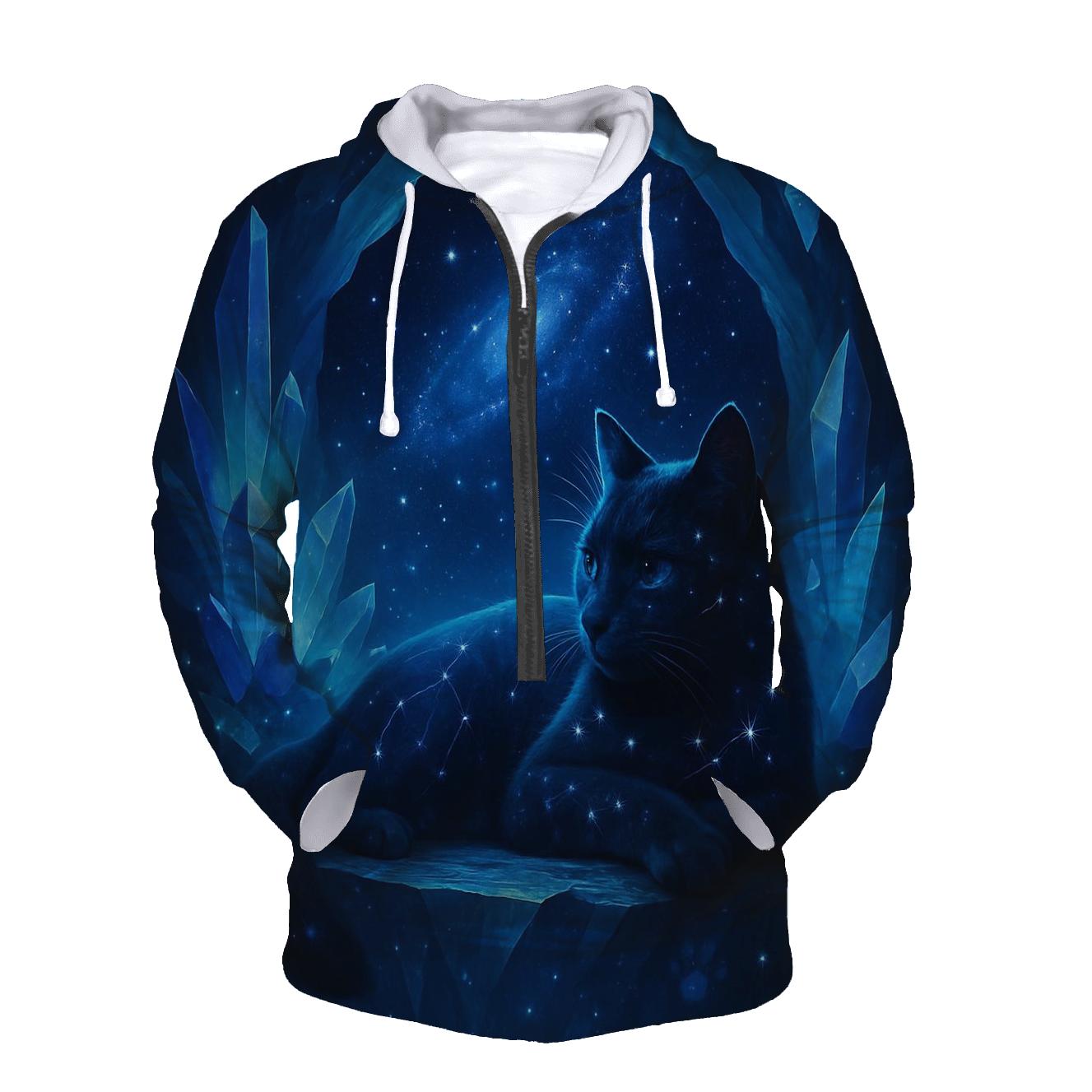 Crystal Cave Stargazer Cat hoodie designs