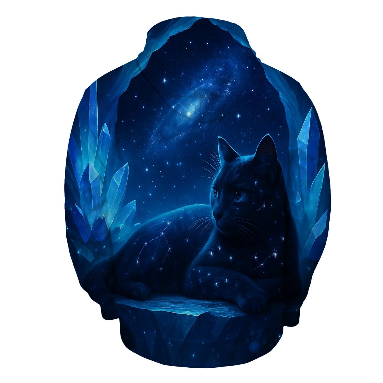 Crystal Cave Stargazer Cat hoodie designs