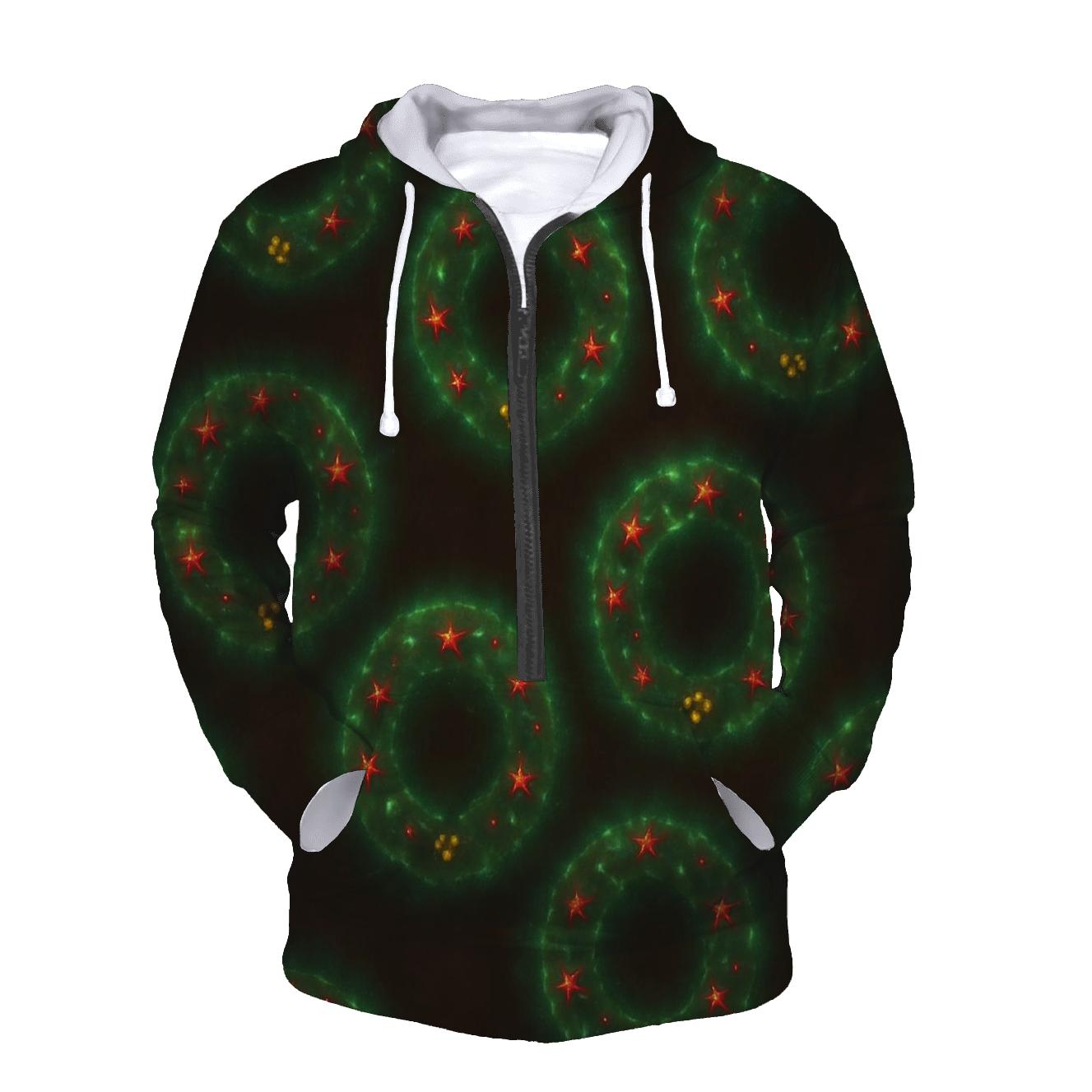 Halo Wreath Nebula Ring Tiling printed hoodies