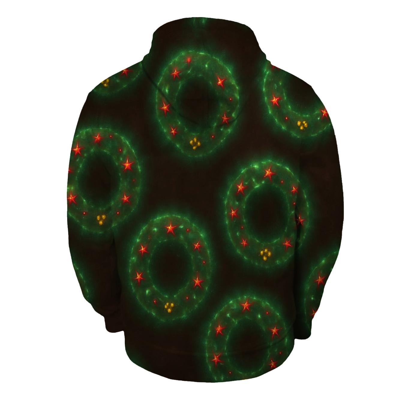 Halo Wreath Nebula Ring Tiling printed hoodies