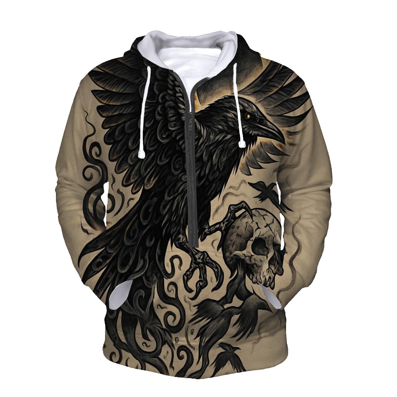 Raven Herald Of The Black Eclipse graphic hoodies