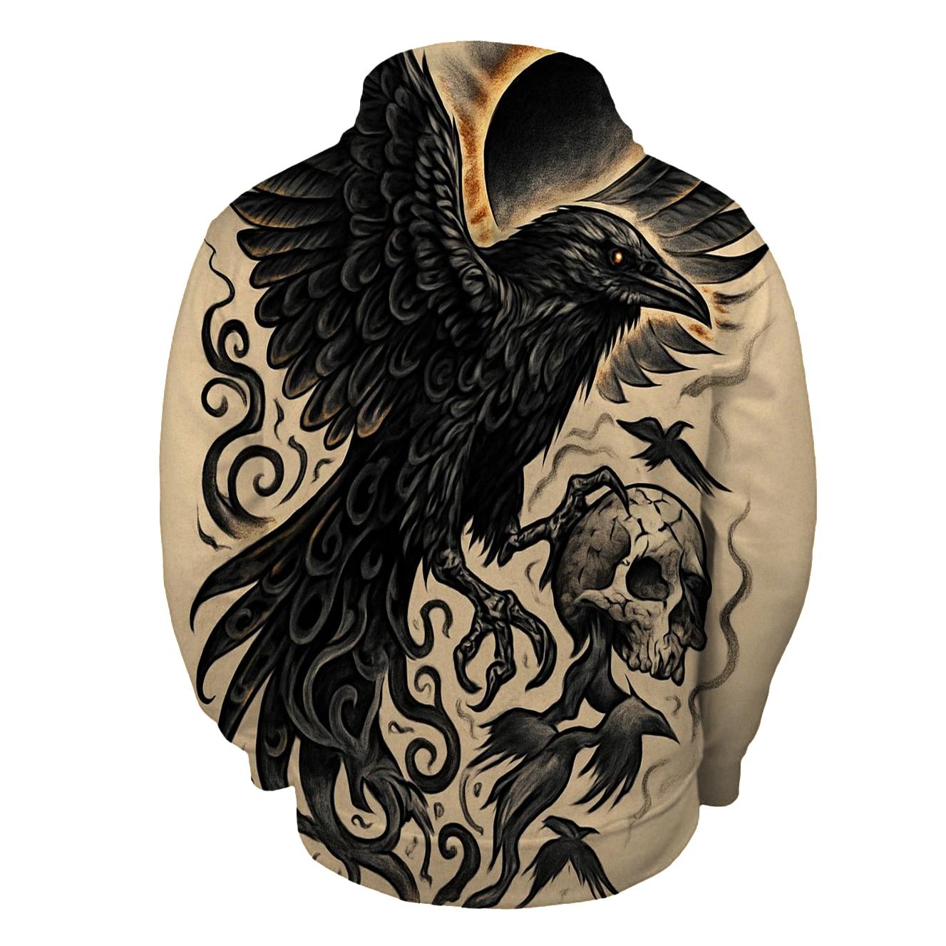 Raven Herald Of The Black Eclipse graphic hoodies