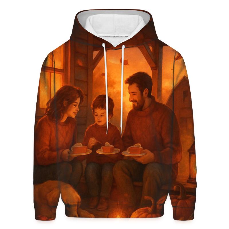Golden Harvest Porch Gathering premium hoodies