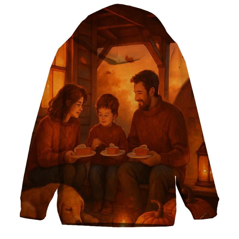 Golden Harvest Porch Gathering premium hoodies