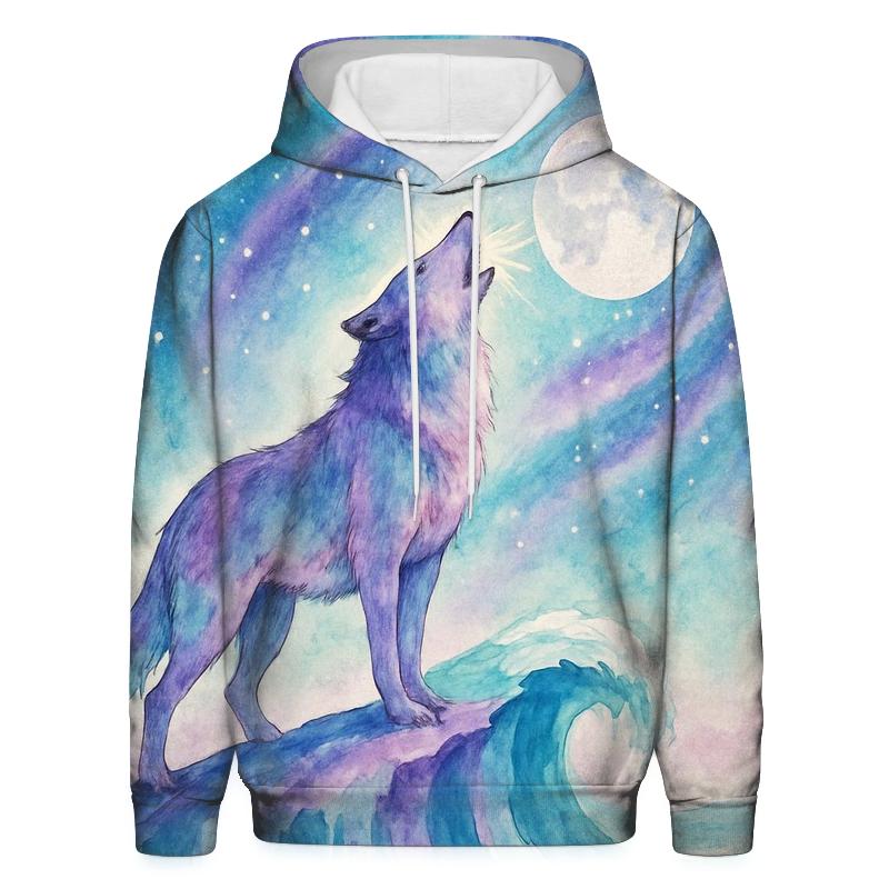 Celestial Tide Howling Wolf hoodie styles