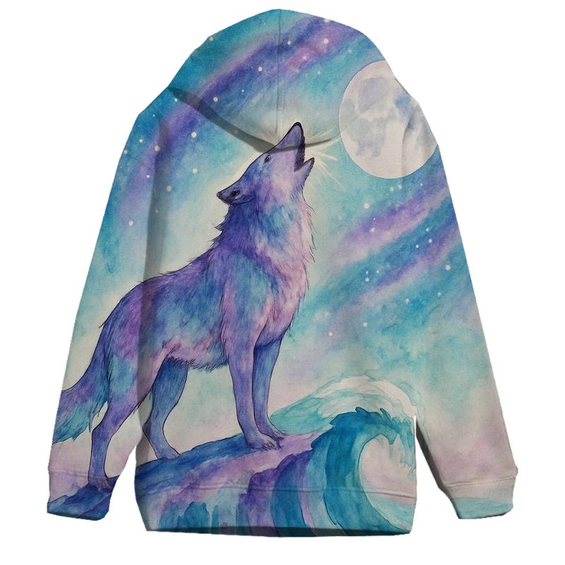 Celestial Tide Howling Wolf hoodie styles