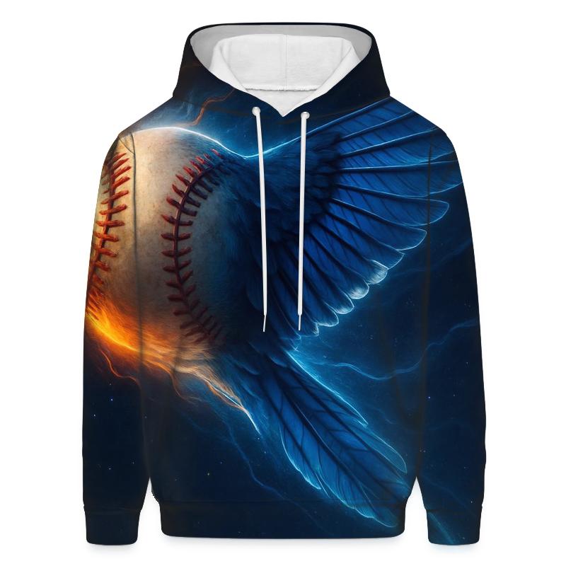 Midnight Arc Of The Blue Jays Comet graphic hoodies