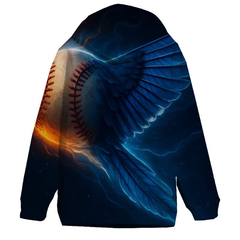 Midnight Arc Of The Blue Jays Comet graphic hoodies