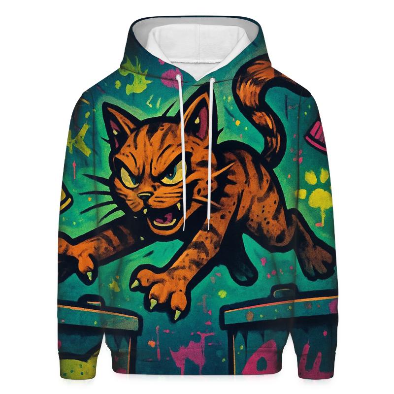 Graffiti Alley Trickster Cat designer hoodies
