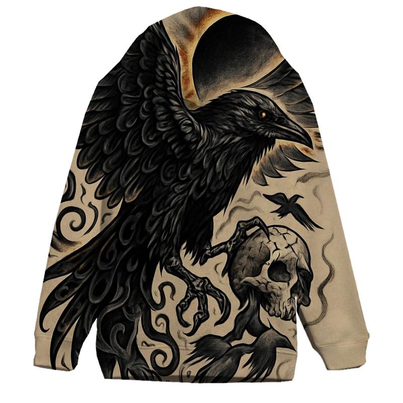 Raven Herald Of The Black Eclipse printed hoodies